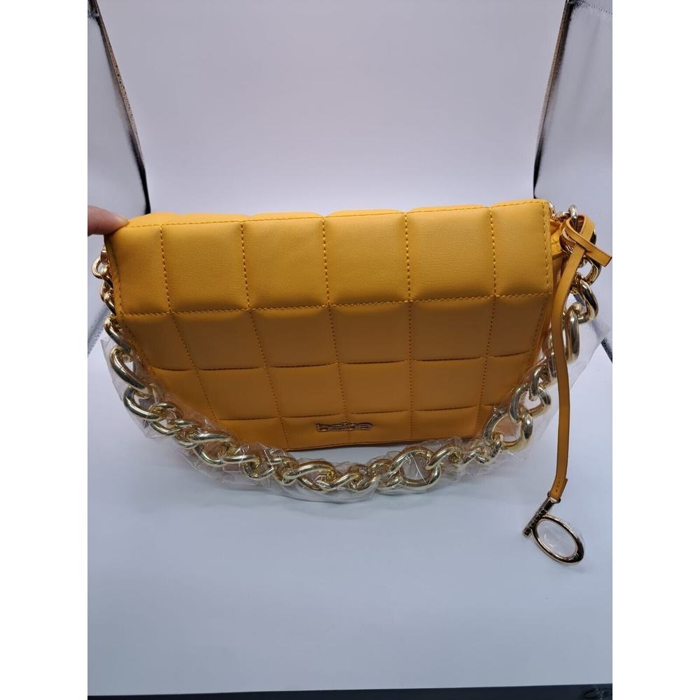 Bebe Los Angeles Chica Lg Chain Shoulder Bag Apricot